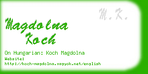 magdolna koch business card